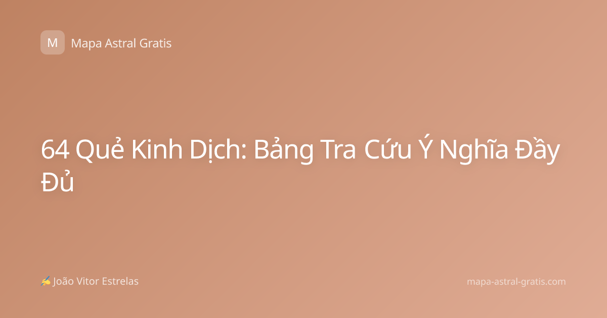 64 Quẻ Kinh Dịch: Bảng Tra Cứu Ý Nghĩa Đầy Đủ