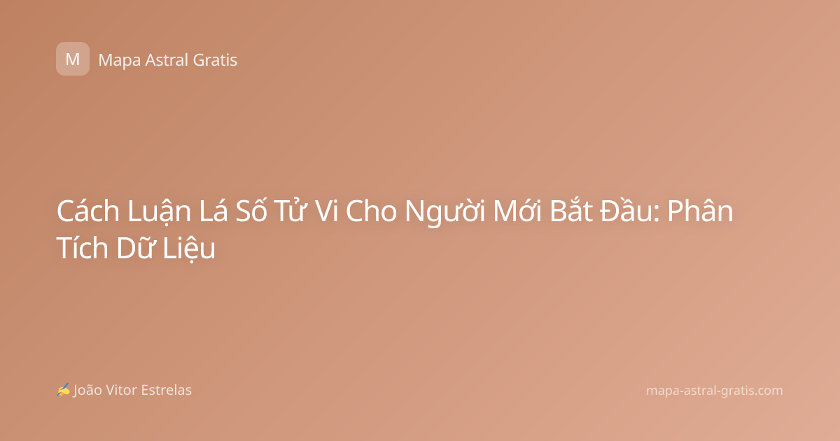 Cách Luận Lá Số Tử Vi Cho Người Mới Bắt Đầu: Phân Tích Dữ Liệu